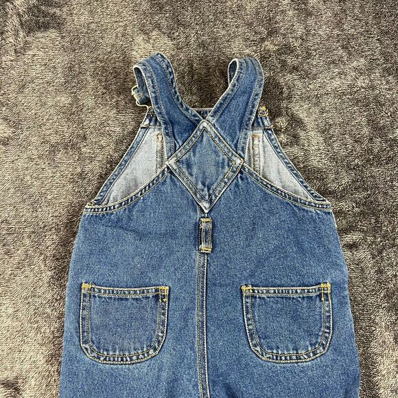 Vtg Gymboree Embroidered Denim Jean Overalls Girl XS 1-2 Years Rainbow Tag - Picture 9 of 11